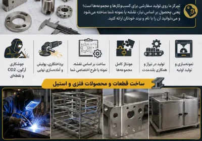 تولید سری و مونتاژ سفارشی قطعات فلزی و استیل