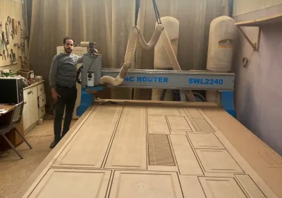 پذیرش سفارش خدمات CNC چوب و MDF؛ میز ۲×۴ و روتاری